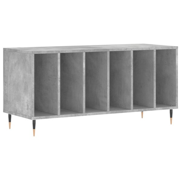 vidaXL Armoire à disques gris béton 100x38x48 cm bois d'ingénierie