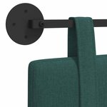 vidaXL Tête de lit suspendue Vert foncé tissu