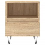 vidaXL Table de chevet chêne sonoma 40x35x50 cm bois d’ingénierie