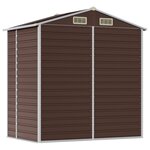 vidaXL Abri de jardin marron 191x130x198 cm acier galvanisé