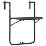 vidaXL Table de balcon Marron 60x64x83 5 cm Plastique Aspect de rotin