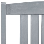 vidaXL Chaises de jardin avec coussins 4 Pièces Gris Bois d'acacia massif
