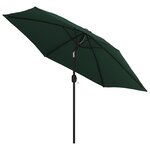 Vidaxl parasol cantilever à led 3 m vert