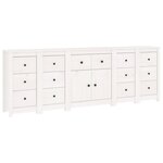 vidaXL Buffet Blanc 230x35x80 cm Bois massif de pin