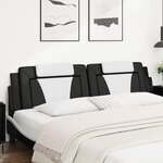 vidaXL Coussin de tête de lit Viana noir et blanc 193 cm similicuir