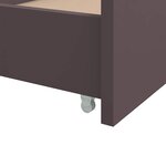 vidaXL Cadre de lit sans matelas marron foncé bois pin massif 90x200cm