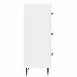 vidaXL Armoire à tiroirs Blanc brillant 33 x 34 5 x 89 5 cm