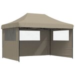 vidaXL Tente de fête 279 x 410 x 315 cm Taupe Tissu Oxford