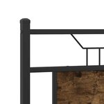 vidaXL Cadre de lit sans matelas chêne fumé 150x200 cm bois ingénierie