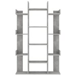 vidaXL Bibliothèque Gris béton 86x25 5x140 cm Bois d’ingénierie