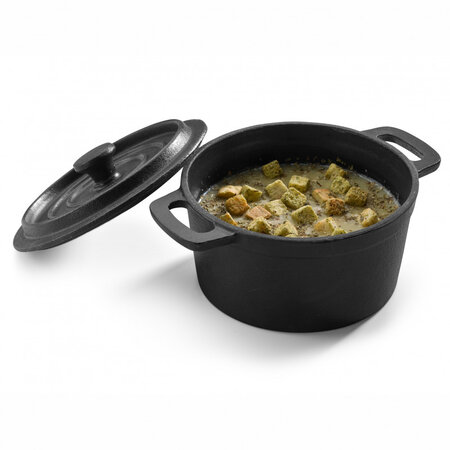 Mini cocotte haute avec couvercle en fonte ø 14 cm - pujadas -  - fonte0.70oui x95mm