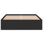 vidaXL Cadre de lit sans matelas noir 120x200 cm