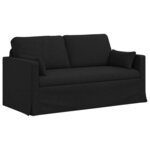 vidaXL Canapé Noir 158 x 78 x 80 cm tissu