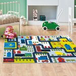 CIRCUIT Tapis enfant - 75 x 133 cm - Polyamide - Multicolore