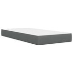 vidaXL Cadre de lit avec matelas Gris foncé 100 x 200 cm Polyester