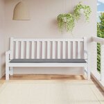 vidaXL Coussin de banc de jardin gris 200x50x4 cm tissu oxford