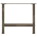 vidaXL Pieds de table basse en acier naturel 2 pièces 60 x (42-43) cm Acier