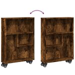vidaXL Chariot de rangement étroit chêne fumé bois d'ingénierie