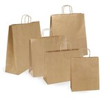 Sac kraft brun à poignées torsadées raja 40 x 47 x 19 cm (lot de 100)