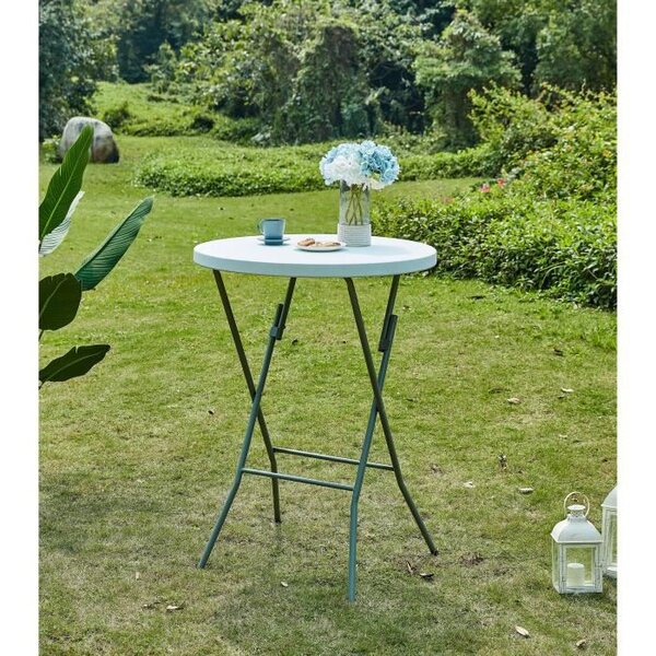 Table mange debout pliable - Ø 80 x 110 cm - Revetement en poudre en tubes d'acier
