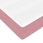 vidaXL Cadre de lit avec matelas Rose 160 x 200 cm tissu