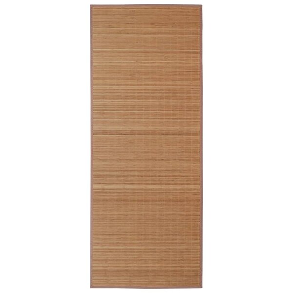 vidaXL Tapis en bambou marron à latte rectangulaire 120 x 180 cm