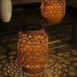 Lanterne solaire décorative capri xl beige polyrotin h41cm