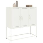 vidaXL Buffet haut blanc 100 5x39x107 cm acier
