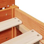 vidaXL Cadre de lit sans matelas cire marron 100x200cm bois pin massif