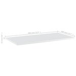 vidaXL Panneaux bibliothèque 8Pièces Blanc brillant 80x40x1 5cm Aggloméré
