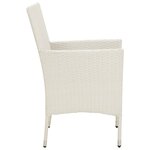 vidaXL Chaises de jardin avec coussins lot de 4 Résine tressée Blanc