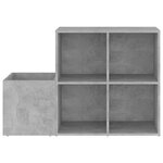 vidaXL Armoire à chaussures d’entrée gris béton bois ingénierie
