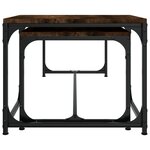 vidaXL Tables basses 2 Pièces Chêne fumé Bois d'ingénierie