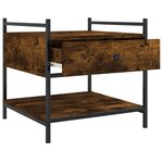 vidaXL Table basse chêne fumé 50x50x50 cm bois d'ingénierie