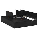 vidaXL Cadre de lit avec rangement Chêne noir 140 x 200 cm