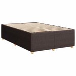 vidaXL Sommier à lattes de lit et matelas marron foncé 120x190cm tissu