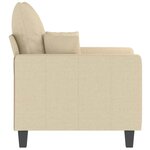vidaXL Fauteuil Crème 60 cm Tissu