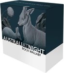 Pièce de monnaie en Argent 1 Dollar g 31.1 (1 oz) Millésime 2024 Australia at Night ROCK WALLABY