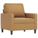 vidaXL Fauteuil avec repose-pied Marron 60 cm Velours