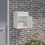 vidaXL Boîte de dépôt de colis Blanc 44 x 35 x 59 cm Acier