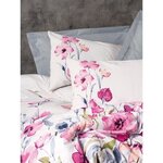 Parure de lit - housse de couette 220 x 240 + 2 taies d'oreiller 60 x 60 coton renforcé - Gris