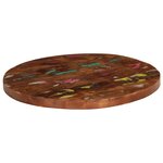 vidaXL Dessus de table Ø 70x2 5 cm rond bois massif de récupération