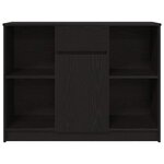 vidaXL Buffet avec tiroir chêne noir 101x35x76 cm bois d'ingénierie