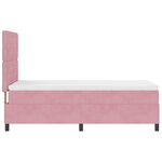 vidaXL Lit à ressorts avec matelas Rose 100 x 200 cm tissu