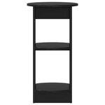 vidaXL Meuble d'appoint Noir Bois d’ingénierie