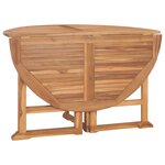 vidaXL Mobilier à dîner d'extérieur pliable 7 Pièces Bois solide de teck
