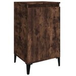 vidaXL Tables de chevet 2 Pièces chêne fumé 40x35x70 cm bois d'ingénierie