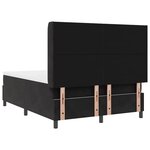 vidaXL Lit à Ressorts avec Matelas LED Noir 160 x 200 cm Velours