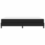 vidaXL Cadre de lit avec matelas Noir 140 x 190 cm tissu