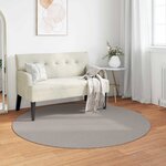 vidaXL Tapis d'intérieur LUGO Crème et Taupe Ø 120 cm Polyester